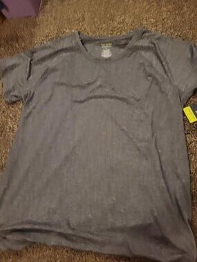 Womens TekGear Heather Gray Short Sleeve Performance T-Shirt Size L